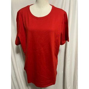 D & Co Round Neck Short Sleeve Tee, Red, XL